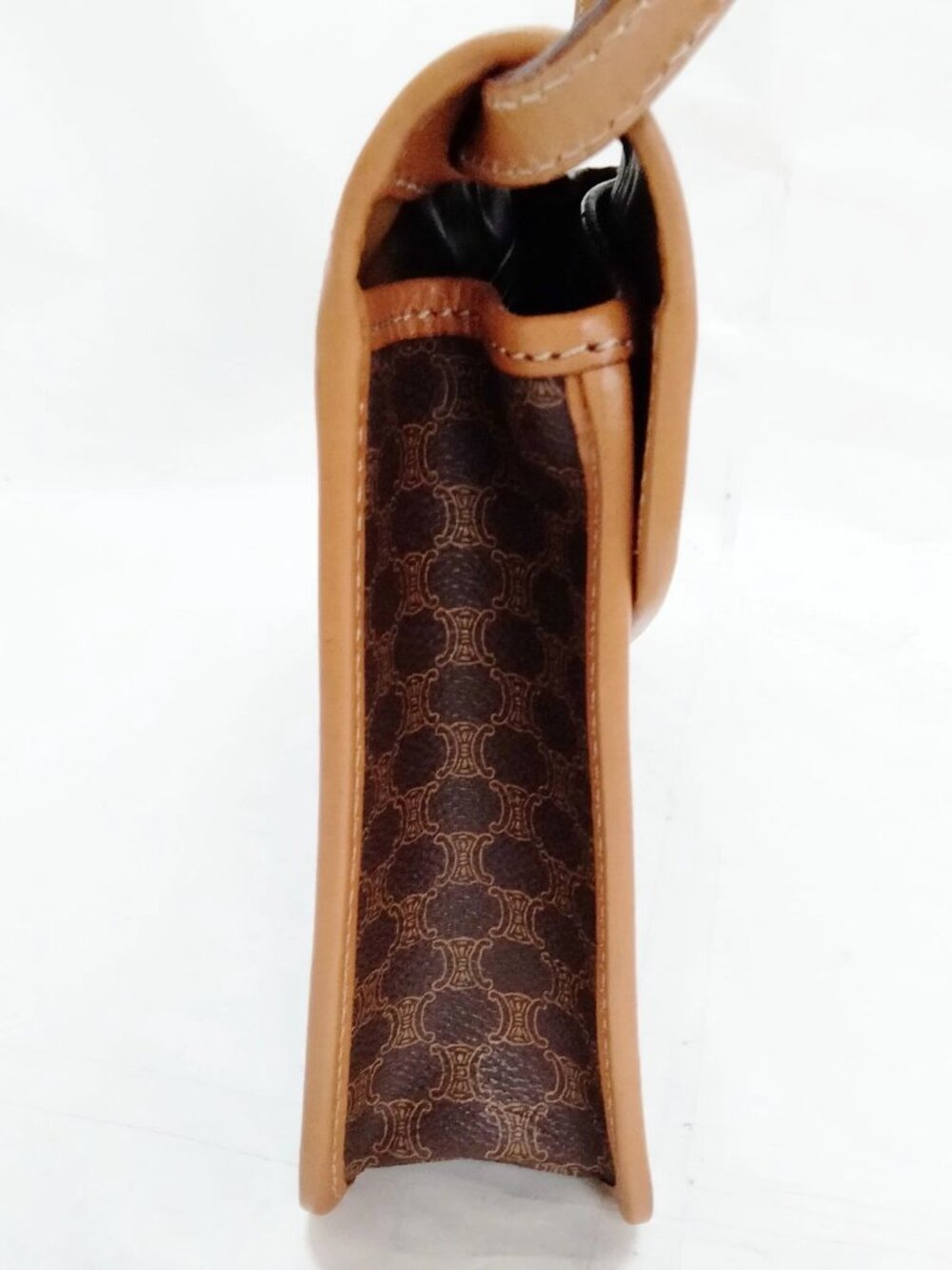 Authentic Vintage Celine Macadam Envelope Crossbody Bag Brown PVC Leather Trim - Picture 5 of 16